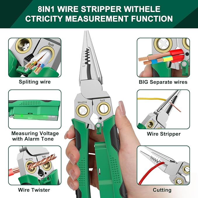 8-in-1 Wire Stripper Pliers